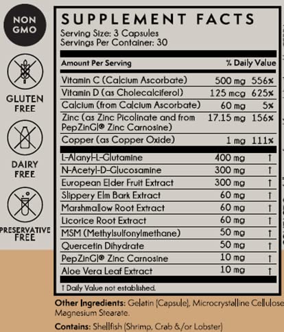 TERRA ORIGIN Healthy Gut Capsules with Immunity Boost | 90 Capsules | Non GMO, Gluten Free, Dairy Free | Digestive Support for Men and Women TERRA ORIGINAu supplements