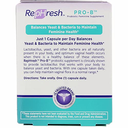 RepHresh Pro-B Vaginal Probiotic Feminine Supplement One Bottle 30 Count RephreshAu supplements