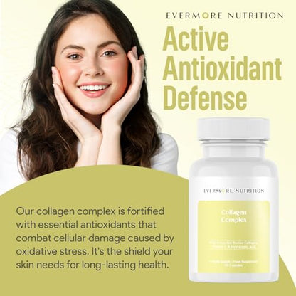 EVERMORE NUTRITION Grass Fed Collagen Complex with Hyaluronic Acid, Vitamin C and Active Peptides EVERMORE NUTRITIONUS supplements