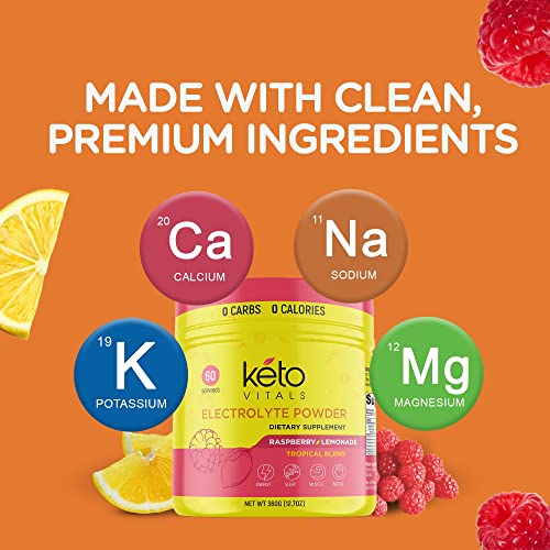 Keto Vitals Electrolytes Powder - Sugar Free Keto Electrolytes Powder with Potassium Keto VitalsAu supplements