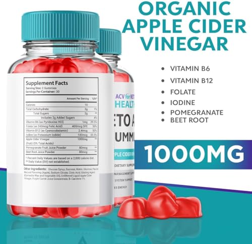 (3 Pack) ACV for Keto Health - Premium Apple Cider Vinegar Gummies – Natural Detox Hidden ElixirUS supplements