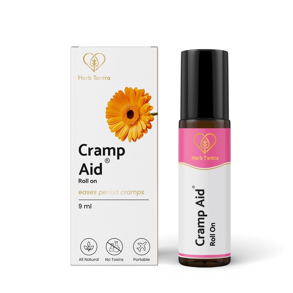Cramp Aid Roll On for Menstrual Cramps | Instant Period Pain Relief | | Natural & Ayurvedic Alternative to hot Bags | Fits in Pocket GenericAu supplements