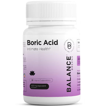 Boric Acid Suppositories for Women 600 mg - 30 Vaginal Use Capsules - ph Balance Pills, Odor Control BalancebreensAu supplements