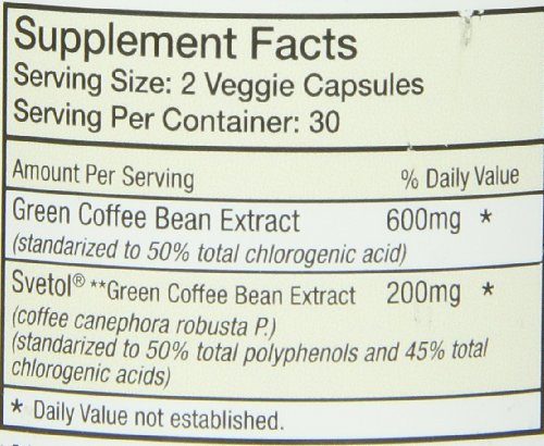 Absolute Nutrition Diet Supplement, Green Coffee Bean Extract with Svetol, 60 Count Absolute NutritionAu supplements