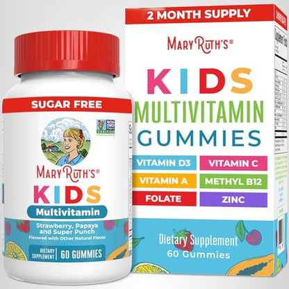 MARYRUTH'S Kids Vitamins | Multi | Sugar Free | 2 Month Supply | Kids Multivitamin Gummies for Ages 2+ | Vegan | Only 1 Gummy a Day | 60 Count MARYRUTH'SUS supplements