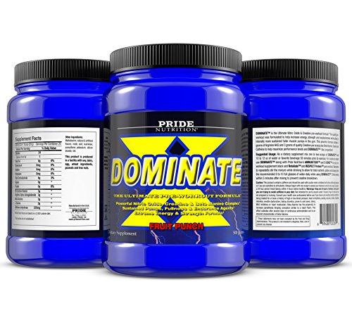 Pride Nutrition Dominate X Pre Workout Supplement - 500g Nitric Oxide & Creatine Pre Pride NutritionUS supplements