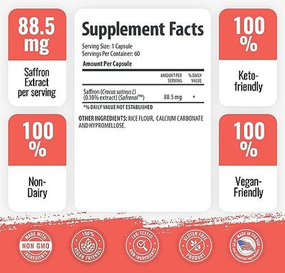 1 Body Saffron Extract 8825 – Antioxidant & Mood Support Saffron Supplement 1 BodyUS supplements
