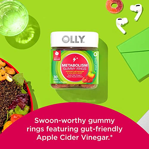 OLLY Metabolism Gummy Rings, Apple Cider Vinegar, Vitamin B12, Chromium, Energy and Digestive Health OLLYUS supplements