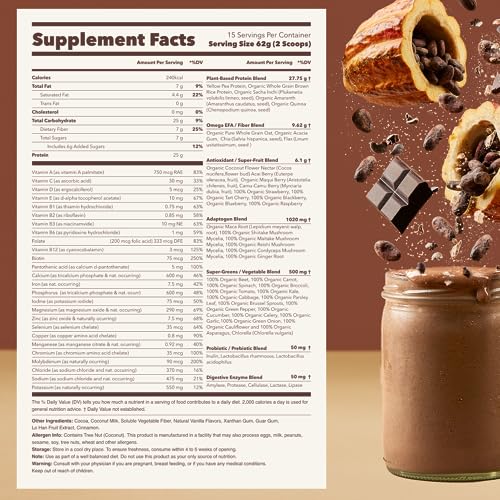 Ka’Chava All-In-One Nutrition Shake Blend, Chocolate, 85+ Superfoods, Nutrients & Plant Ka'ChavaUS supplements