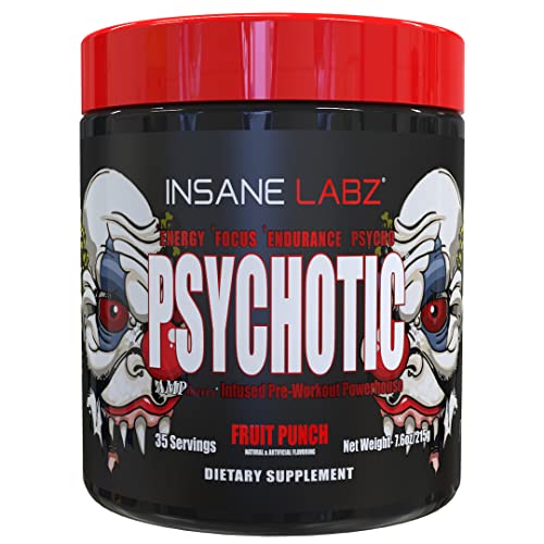 Insane Labz Psychotic, High Stimulant Pre Workout Powder, Extreme Lasting Energy Insane LabzAu supplements