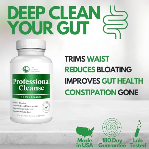 Professional Detox Cleanse for Weight Loss and Belly Fat, 15 Day Colon Cleanse, Body Detox DR VITAMIN SOLUTIONSAu supplements