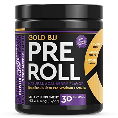 Gold BJJ PreRoll - Jiu Jitsu Pre Workout Supplement for Energy, Focus, and Endurance Gold BJJAu supplements