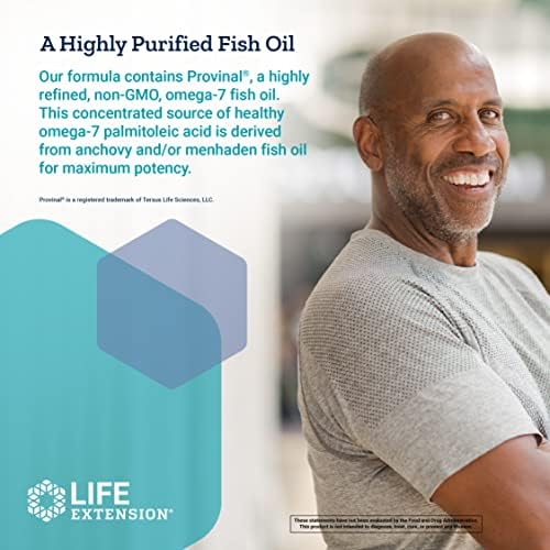 Provinal Purified Omega-7 - Daily Essential Omega 7 Fatty Acids Supplement, Palmitoleic Life ExtensionUS supplements