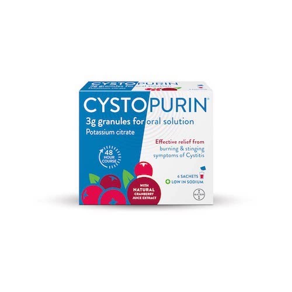 Cystopurin Cystitis Relief, Cranberry Flavour and Low in Sodium, 6 Sachets CystopurinUS supplements