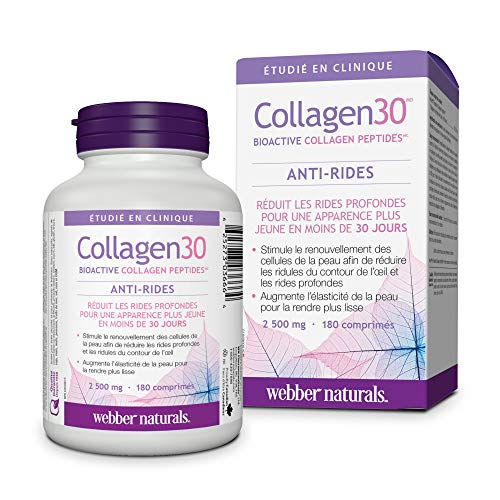 Webber Naturals Collagen30® Bioactive Collagen Peptides 2500 mg 180 Tablets Webber NaturalsUS supplements