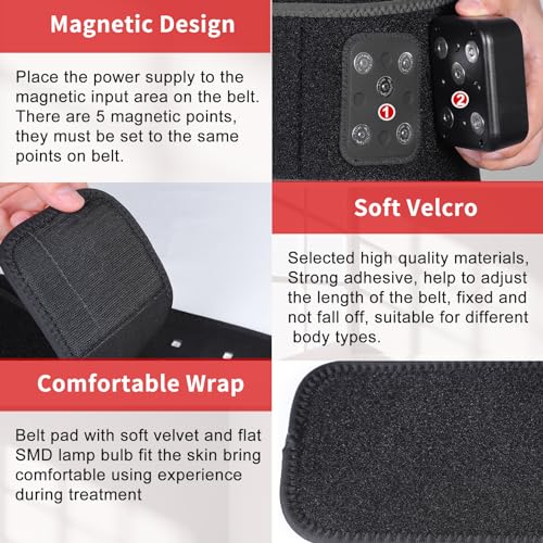 TUOYR Cordless Red Light Therapy Belt for Back Pain Relief with 10000mAH Power Bank TUOYRAu supplements