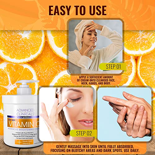 Advanced Clinicals Vitamin C Cream. Advanced Brightening Cream. Anti-aging cream Advanced ClinicalsUS supplements