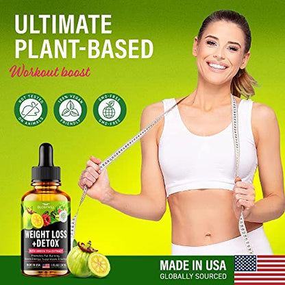 Weight Loss Drops Natural Detox Made in USA - Diet Drops for Fat Loss - Effective Appetite FQQFUS supplements