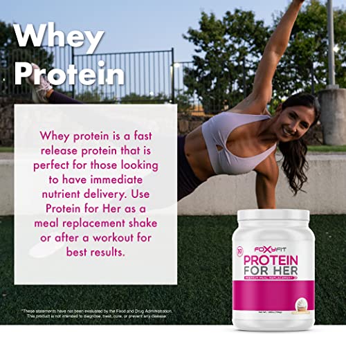 FoxyFit Protein for Her, Caramel Mocha Whey Protein Powder with CLA and Biotin FoxyFitUS supplements