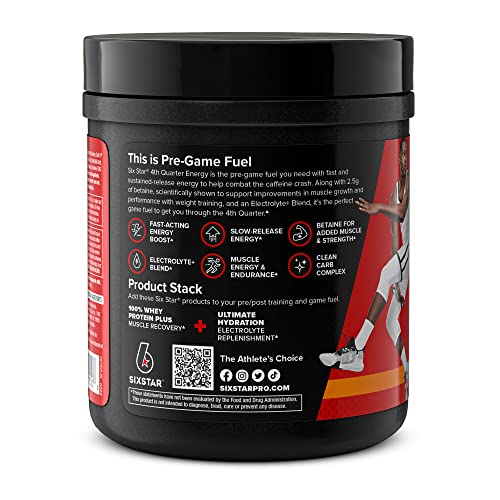Six Star 4th Quarter Energy Preworkout for Men & Women with Caffeine, Betaine, Taurine Six StarAu supplements