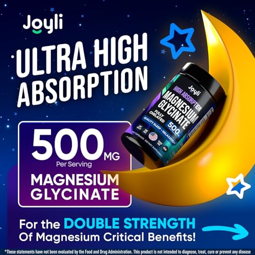 Magnesium Glycinate 500MG - Magnesium for Sleep - High Absorption Chelated Magnesiu JOYLI NutritionUS supplements