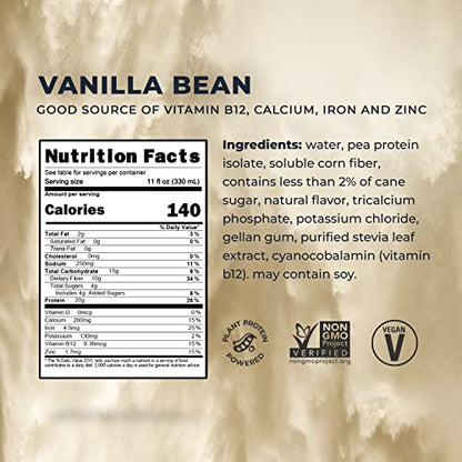 Evolve Plant Based Protein Shake, Vanilla Bean, 20g Vegan Protein, Dairy Free EvolveUS supplements