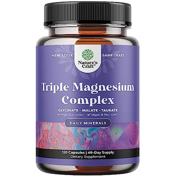 Triple Magnesium Complex Supplement 400mg Elemental - High Absorption Magnesium Natures CraftAu supplements