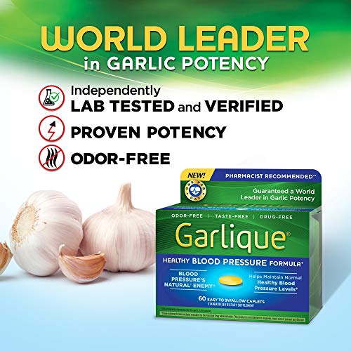 Garlique Garlic Extract Supplement, Healthy Blood Pressure Formula, Odorless & Vegan GarliqueUS supplements