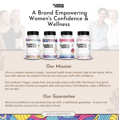 Flower Power 'Divine Vagine' Blend - 30 ct for Balance Urinary Tract Infection, V Health Support for Women Flower PowerAu supplements