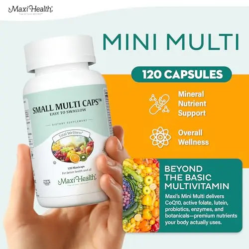 Maxi Health Multivitamin – Easy to Swallow Multi Vitamin Capsules with 30 Nutrients, Iron & Probiotics – Kosher Daily Multivitamins Small Capsules Maxi HealthAu supplements