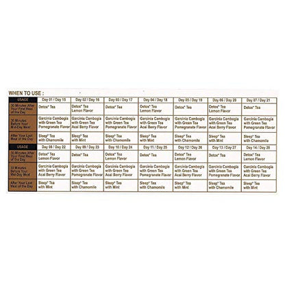 Hyleys Detox Tea for Cleanse and Weight Loss - 28 Day Kit - 84 Tea Bags (9 Pack) HYLEYSUS supplements