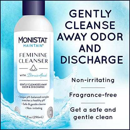 Monistat Boric Acid Feminine Cleanser, Fragrance Free Feminine Wash, 10 Fl MonistatUS supplements
