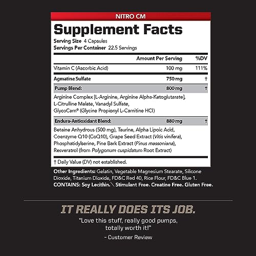 PMD Sports Nitro cm - Nitric Oxide with Agmatine Pre Workout Supplement - Muscle PMDAu supplements