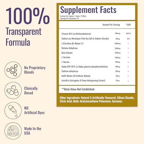 Forze Pre Workout Powder, Beta Alanine, L-Taurine & Dual-Source Caffeine for Sustained ForzeUS supplements