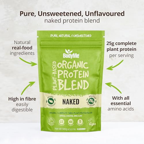 BodyMe Organic Vegan Protein Powder Blend, Naked Natural - Unsweetened, Low Carb BodyMeAu supplements