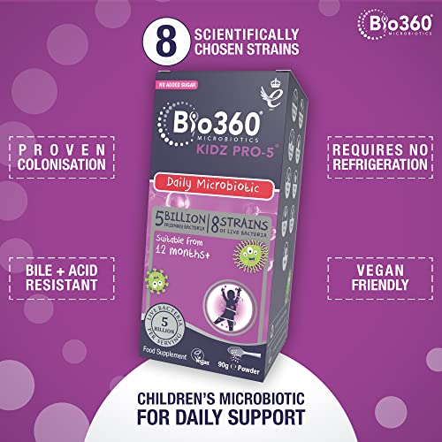 Natures Aid Bio360 Kidz Pro-5 (5 Billion Bacteria) from Natures Aid, Children's Microbiotic natures aidUS supplements