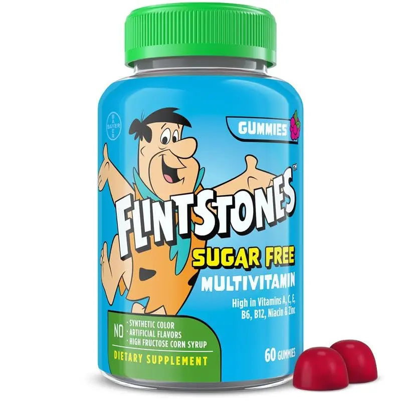 Flintstones Multivitamins for Kids, Sugar Free Kids Multivitamin Gummies, with Vitamins A, C, E, B6 & B12, Raspberry Flavored Gummy Vitamins, 60 Count Flintstones VitaminsAu supplements