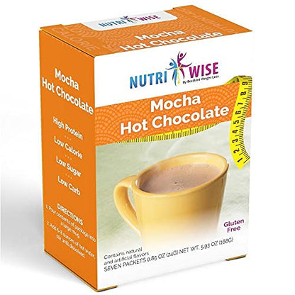 NutriWise – High Protein 15g | Instant Hot Drink | Mocha | 7/Box | Weight Loss, KETO Diet Friendly NutriWiseUS supplements
