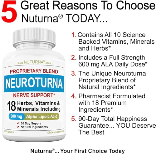 Neuropathy Support Supplement with 600 mg Pure Alpha Lipoic Acid NuturnaUS supplements