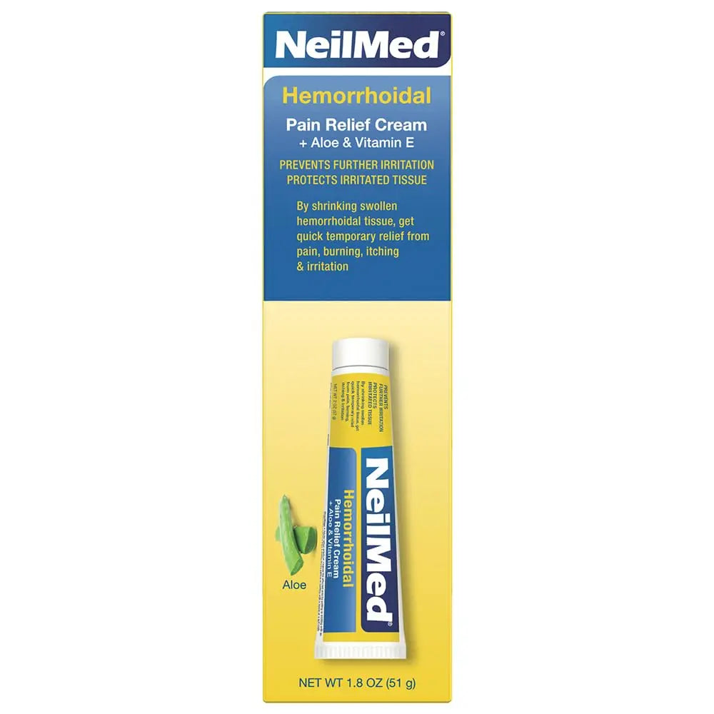 NeilMed Hemorrhoidal Pain Relief Cream with Aloe & Vitamin E, Hemorrhoid Treatment, Pain Relief, Relieves Burning, Itching and Discomfort, 1.8 oz. NeilMedAu supplements