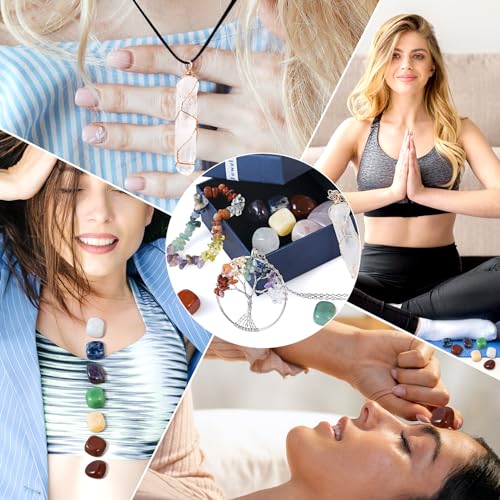 WVIOUOPU Healing Crystals and Chakra Stones Set - 13 Pcs Real Raw Healing Chakra Stones WVIOUOPUAu supplements