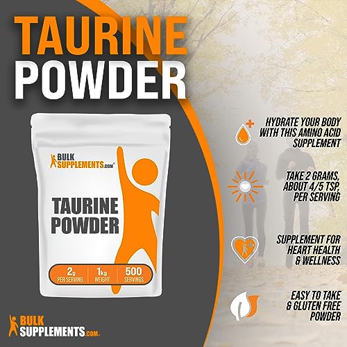 BULKSUPPLEMENTS.COM Taurine Powder - Taurine Supplement, Taurine 2000mg BULKSUPPLEMENTS.COMUS supplements
