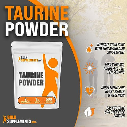 BULKSUPPLEMENTS.COM Taurine Powder - Taurine Supplement, Taurine 2000mg BULKSUPPLEMENTS.COMUS supplements