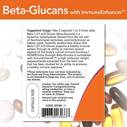 Beta-Glucans with ImmunEnhancer 60 VegiCaps (Pack of 2) Now FoodsAu supplements