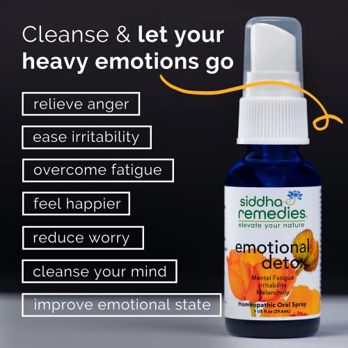 Siddha Remedies Emotional Detox Homeopathic Oral Spray for Melancholy, Irritability SiddhaAu supplements