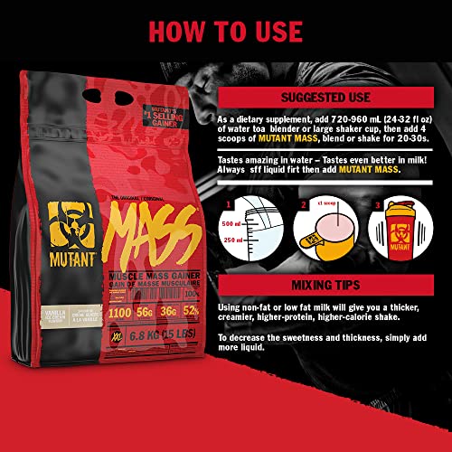 MUTANT Mass Weight Gainer Protein Powder, High-Calorie Workout Shakes MutantAu supplements