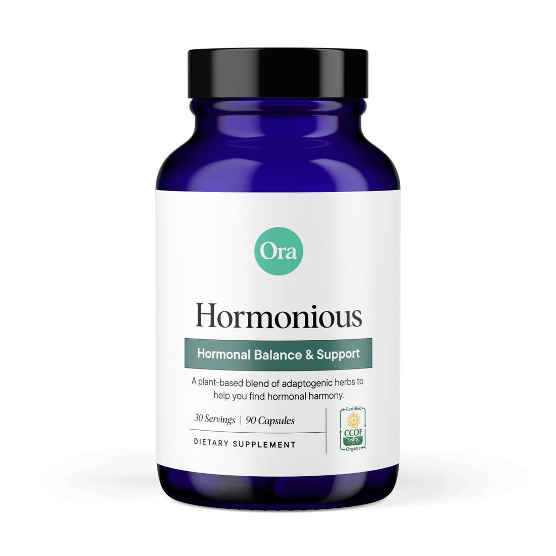 Ora Organic Natural Hormone Balance Supplement & Hormonal Acne Relief for Women - Support Skin, Mood, Energy, PMS & Menopause - Ashwagandha, Maca, Burdock Root, Cordyceps & VIT C - 90 Capsules Ora OrganicUS supplements