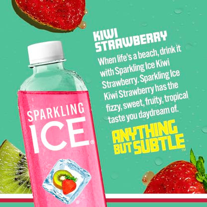 Sparkling Ice, Kiwi Strawberry Sparkling Water, Zero Sugar Flavored Water, with Antioxidant Sparkling ICEUS supplements