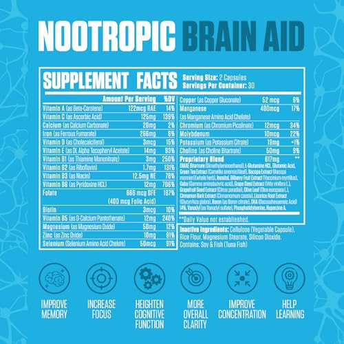 Nootropic Brain Aid | #1 Rated Focus & Memory Supplement | Improve Concentration EPN SupplementsAu supplements