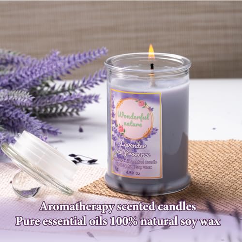 Wonderfulnature Lavender de Provence Pure Essential Oil Scented Candle, Aromatherapy WONDERFUL NATUREAu supplements
